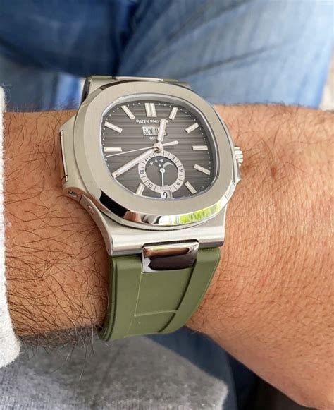 patek philippe nautilus green strap